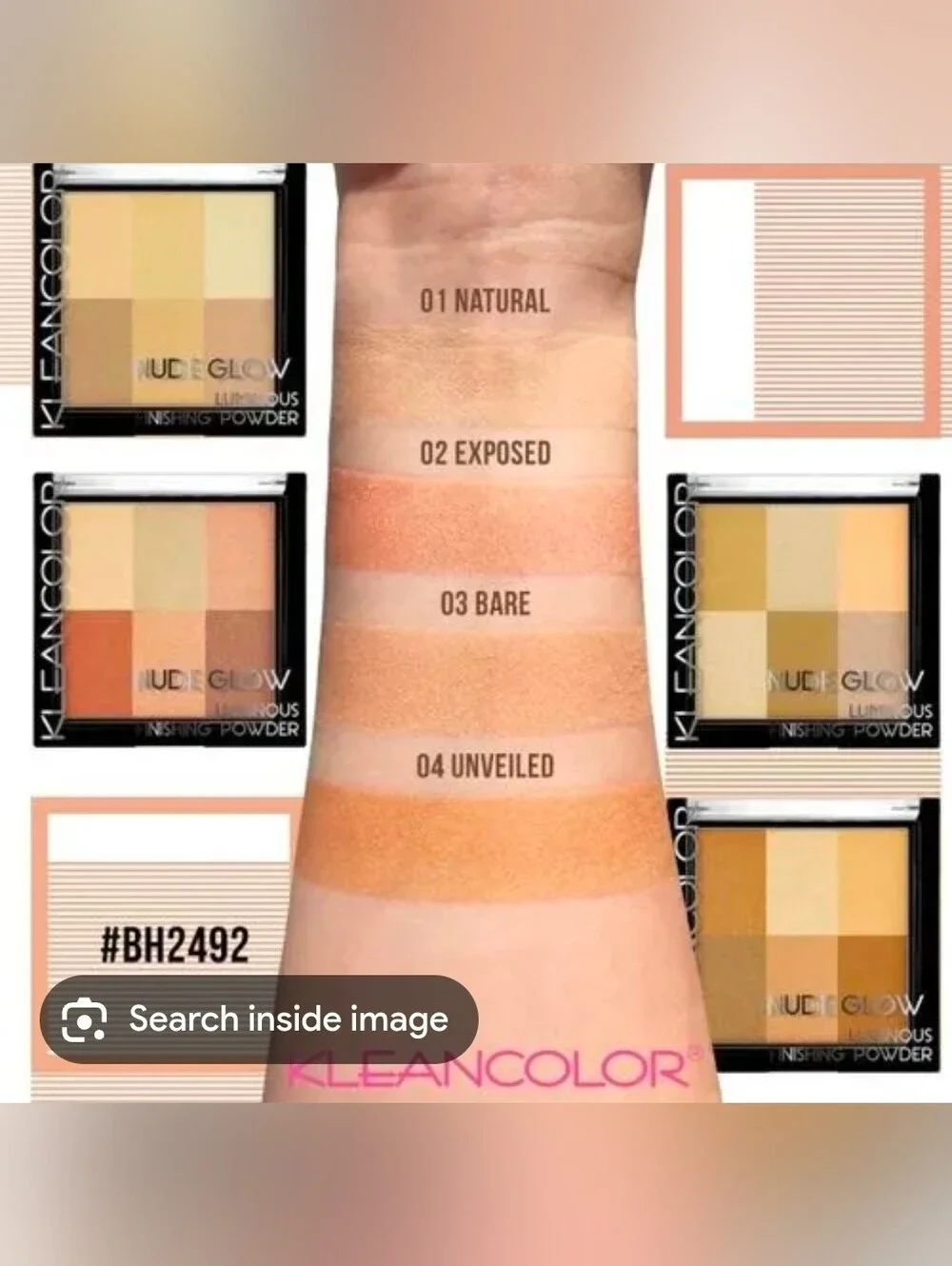 Kleancolor Nude Glow Luminous Finishing Powder -- Bare 0.28oz Discontinued